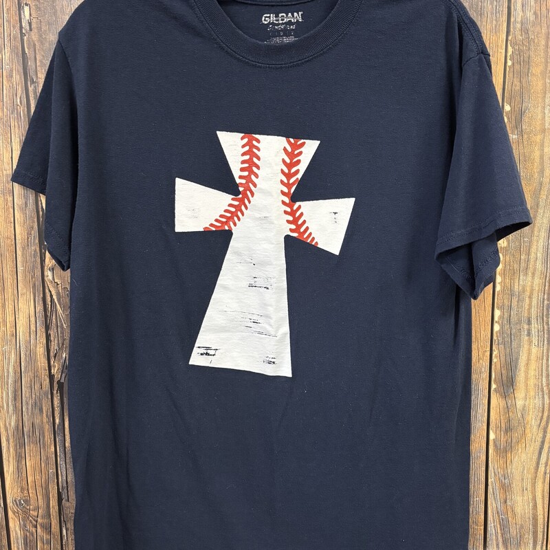 Cross Baseball Tee, Size: L