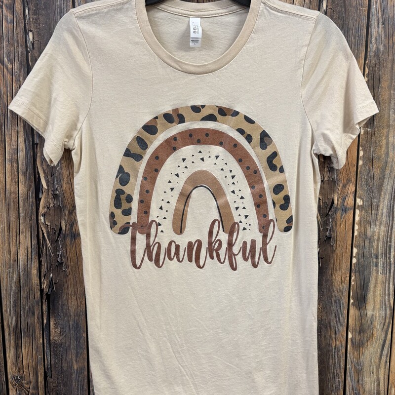 Tan Animal Print Top, Size: L