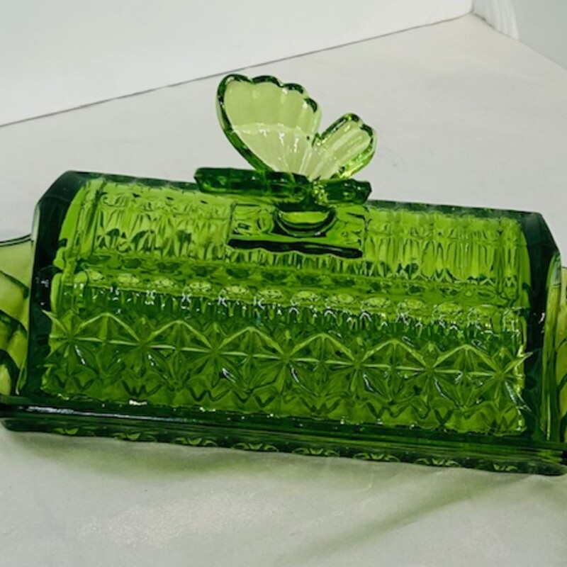 Btterfly ButterDish Glass
