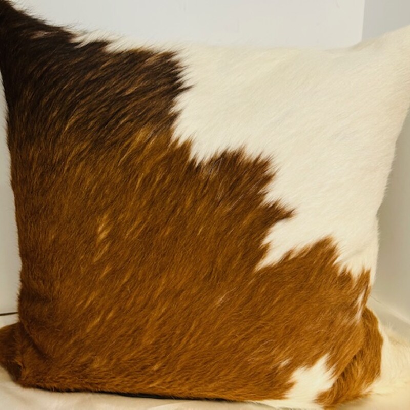 Down Cowhide Sq Pillow