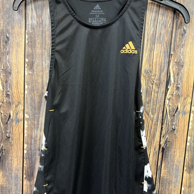 Black/Gold Adidas Tank, Size: M