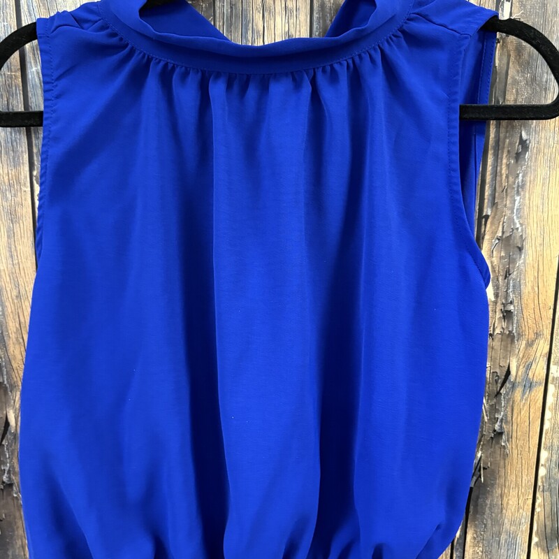 Cobalt Blue Tie Back Top, Size: M