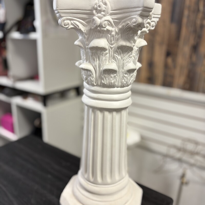 Medium White Plant Stand, Size: 19x6 In