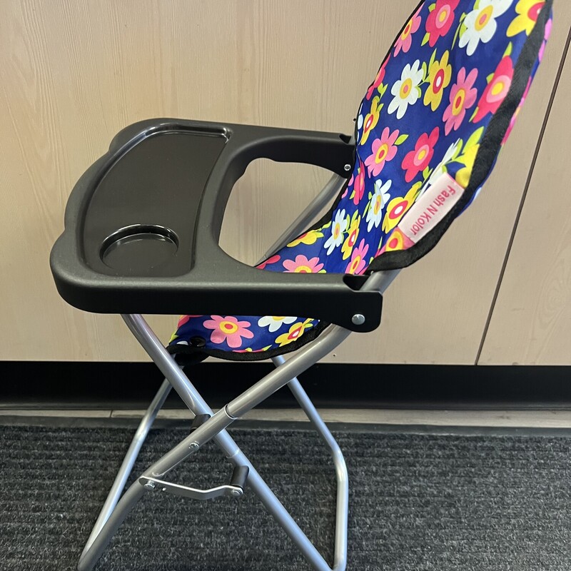 Fash N Kolor Doll High Chair, Floral, Size: NEW