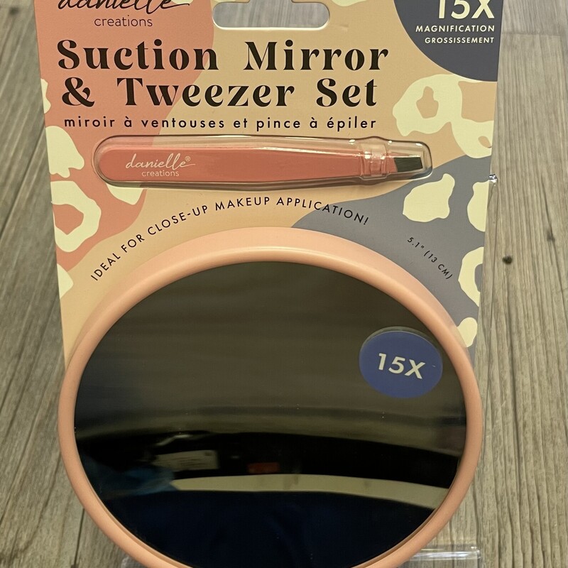 Suction Mirror & Tweezer, Pink, Size: NEW
