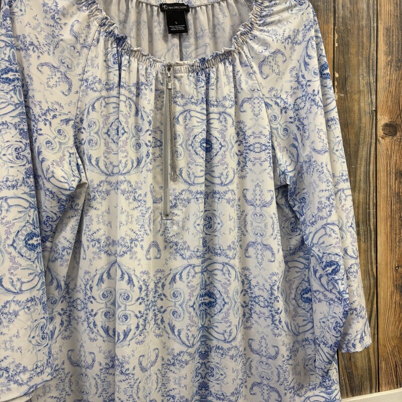 Talbots Blue Shell Shirt, Size: M