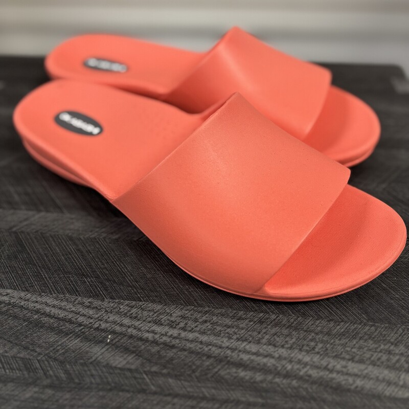 New Coral Okabashi Slides, Size: 8