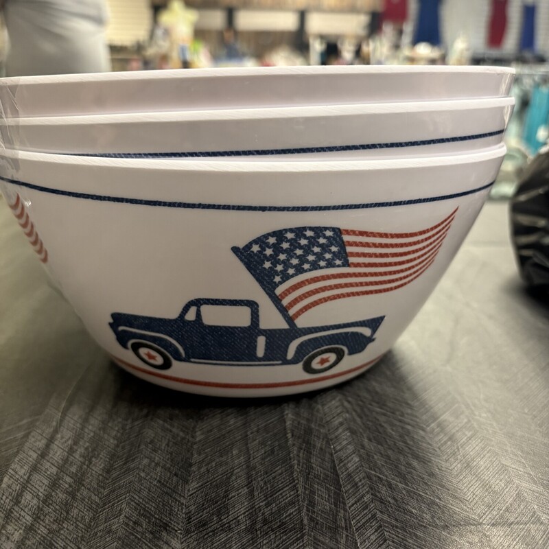 Truck Flag Melamine Bowls