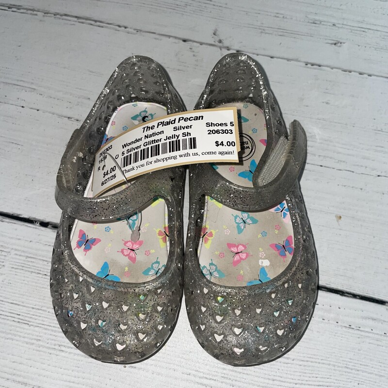 Silver Glitter Jelly Sh The Plaid Pecan