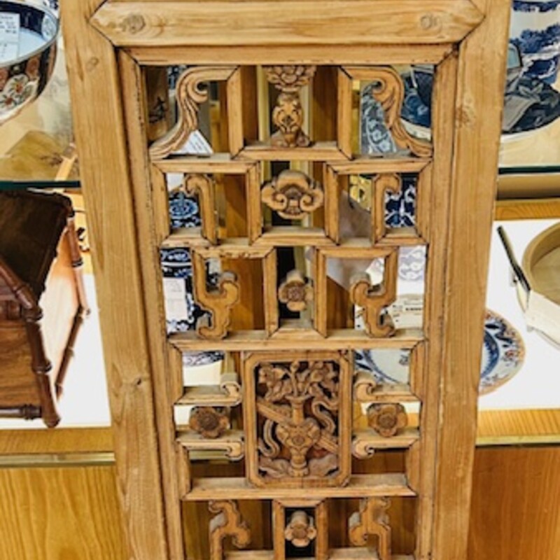 Asian Floral Wood Carving
