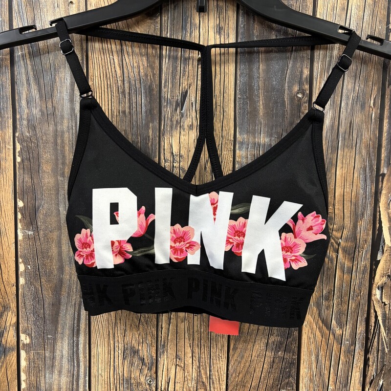 Pink Flower Bra, Size: XS