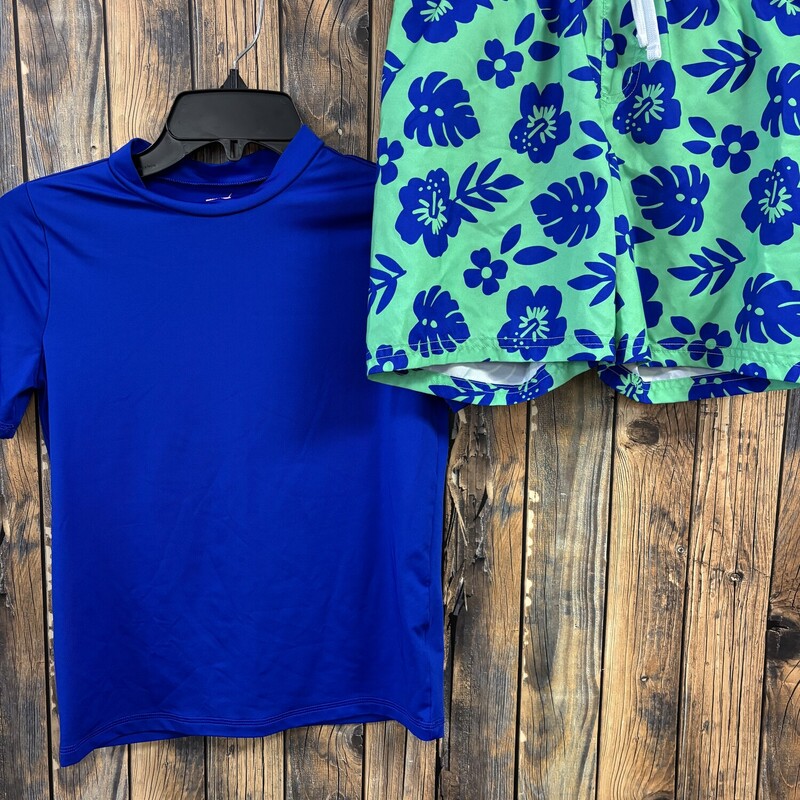 Blue Green Swim Set, Size: 8 Husky