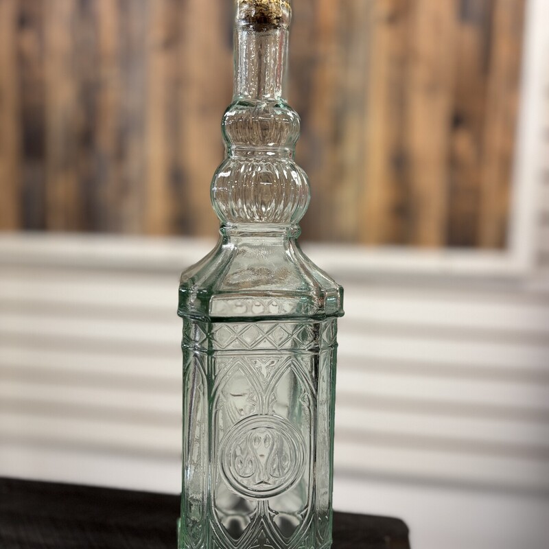 Decorative Glass Bottle, Size: 12in