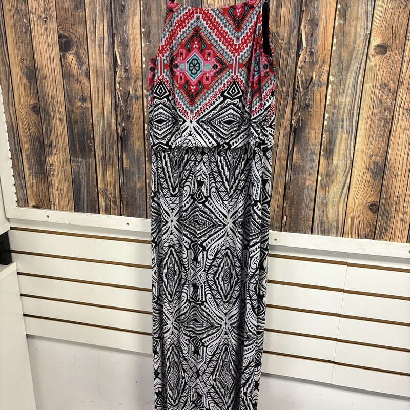 Black/pink Long Dress, Size: Med