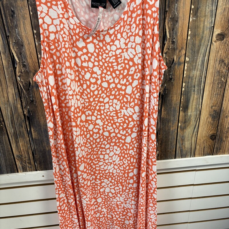 Orange/white Sundress, Size: 2x