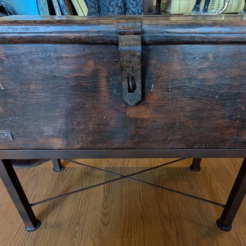 Antique Trunk On Stand