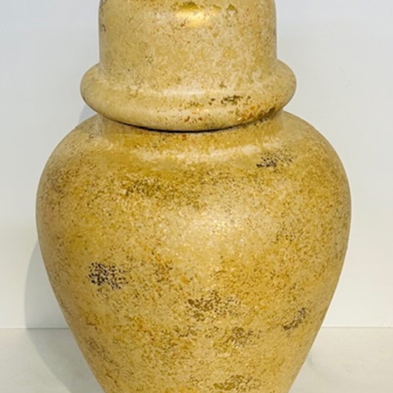 Speckled Asian Jar W/Lid