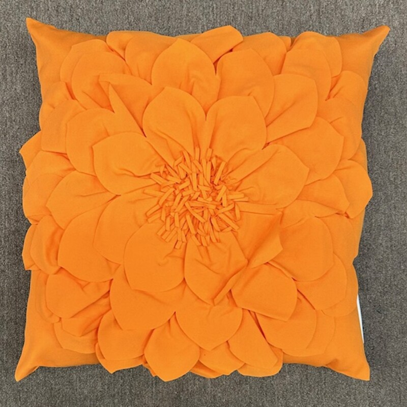 3D Floral Square Pillow
Orange
Size: 18.5 x 18.5H