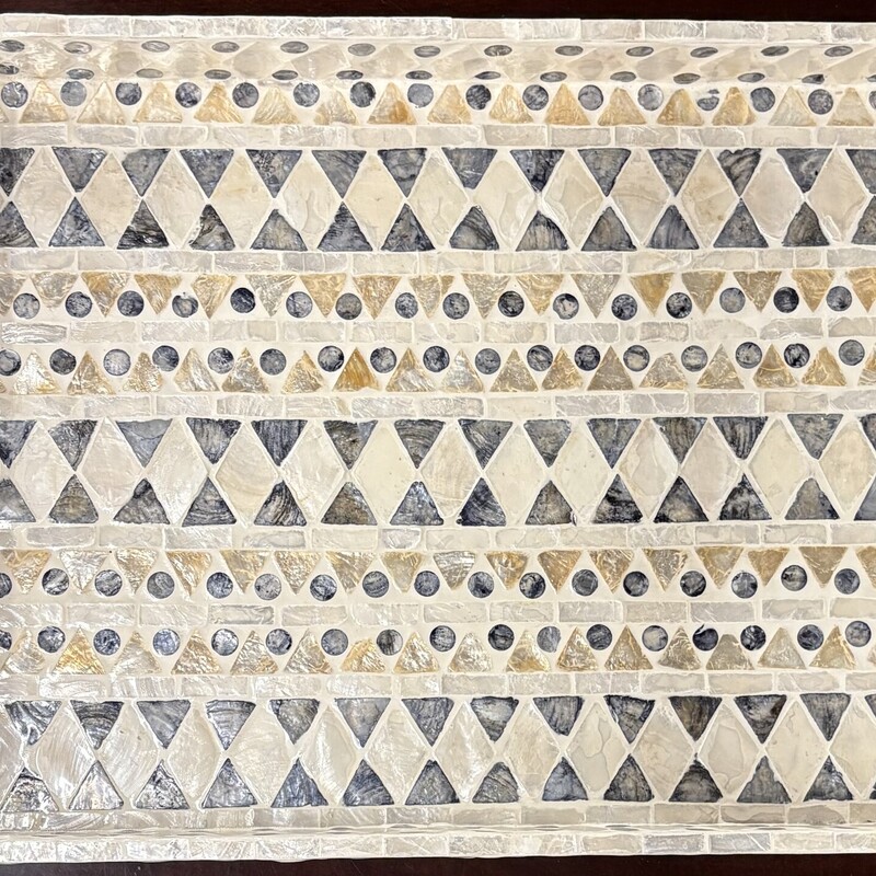 Capiz Mosaic Rect Tray