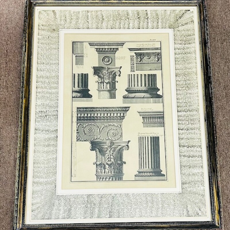 Vintage Look Architecture Framed
Gray Brown Tan
Size: 19.5 x 25H