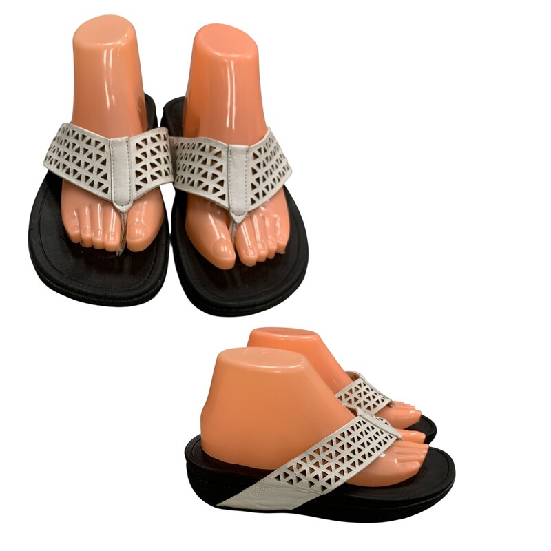 Fitflop, Blk/whit, Size: 9