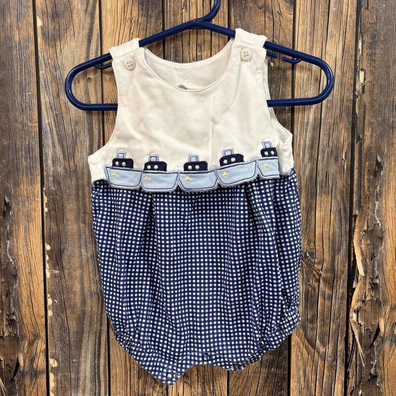 Steamboat Romper, Size: 3-6m