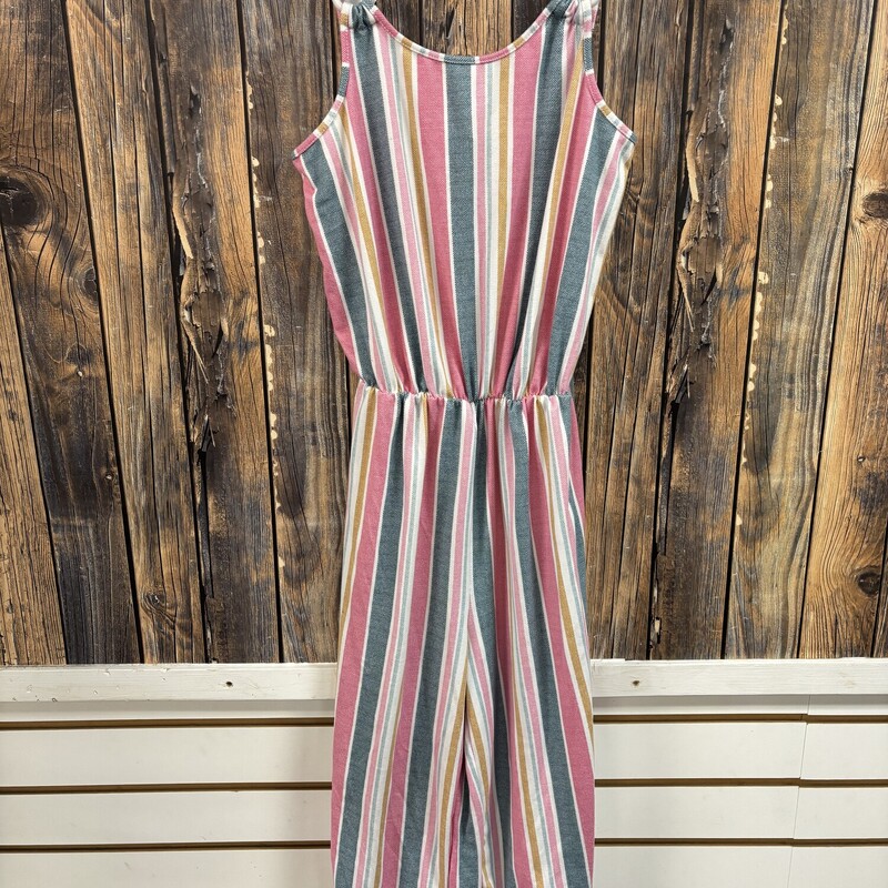Pink Stripe Romper, Size: 8/10
