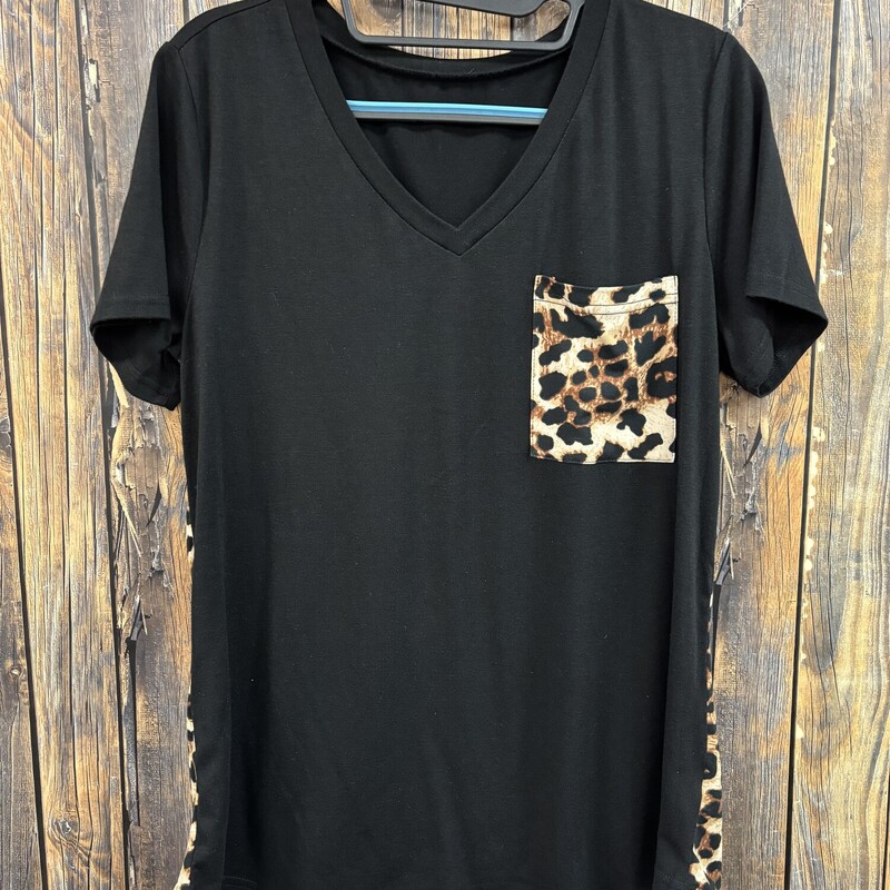 Animal Print Pocket Tee, Size: M