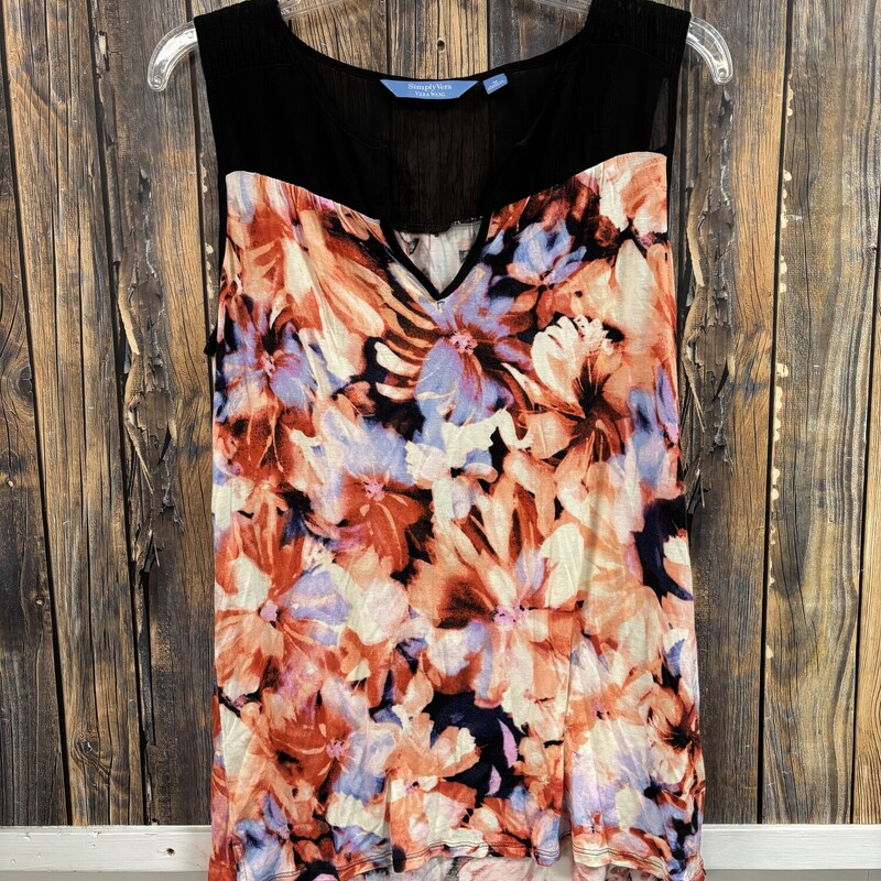 Simply Vera Flower Shirt, Size: M