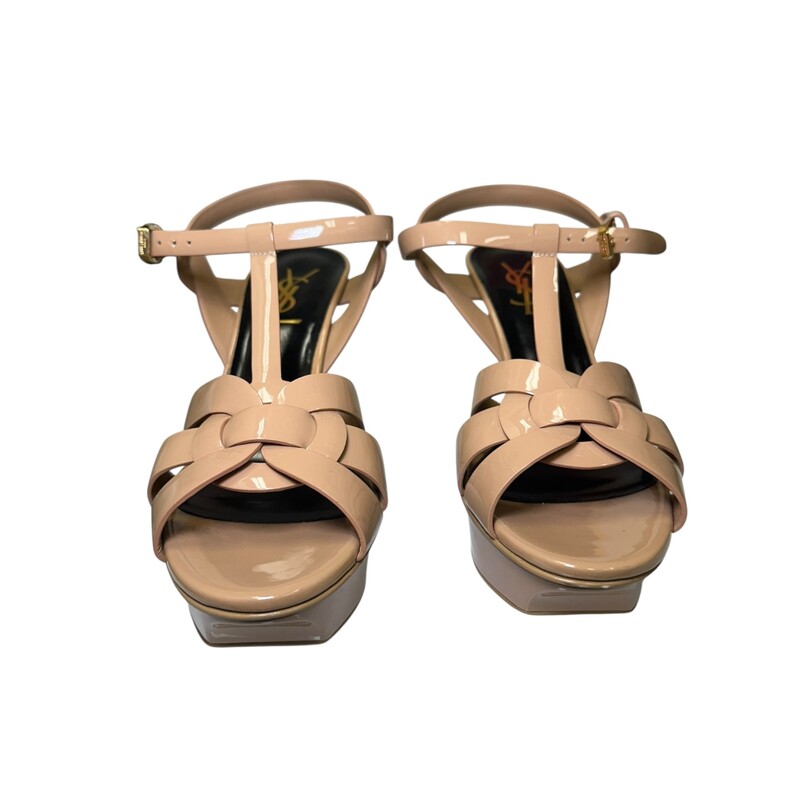 YSL Tribute Tan Patent Leather<br />
<br />
Size: 37<br />
<br />
Code: BL 315490<br />
<br />
In excellent condition.<br />
<br />
Does not come with the original dust bag or box.