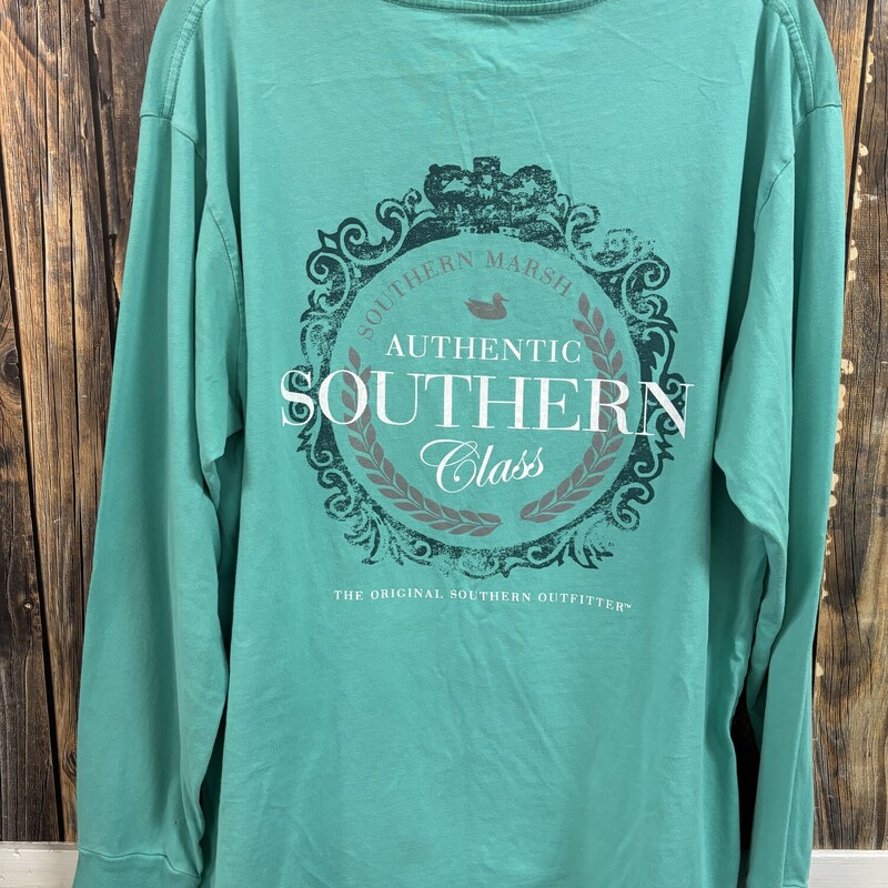 Teal Southern Marsh Top, Size: L