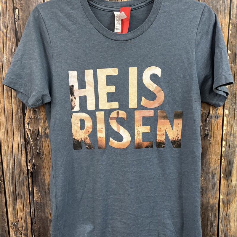 Blue He Is Risen Tee, Size: S
