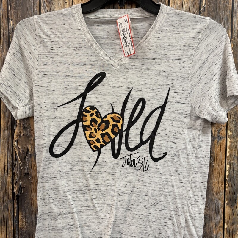 Grey Loved John 3:16 Tee, Size: S