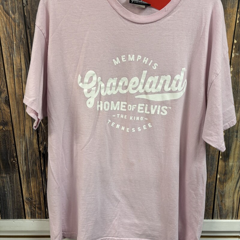 Pink Graceland Elvis Tee, Size: XL