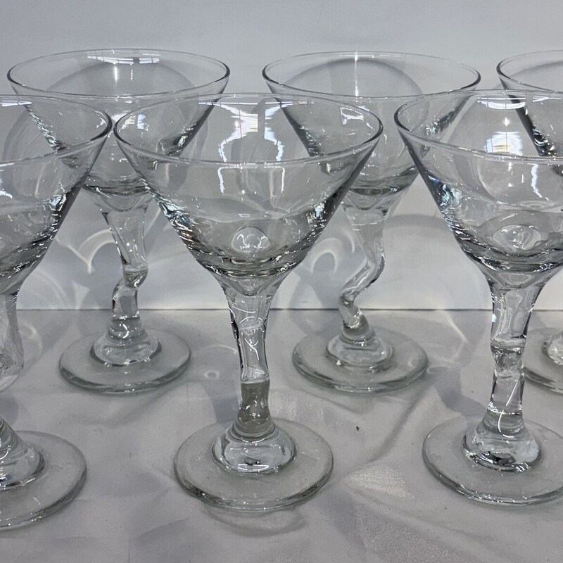 6 Twist Stem MartiniGlass