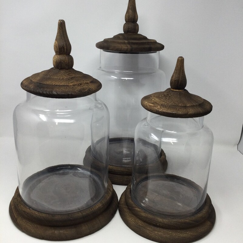 Decor Jars With Wood Lids
Brown
Set Of 3