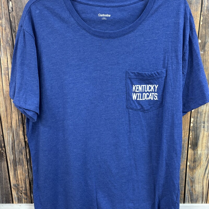 Blue KY Wildcat Pocket Te