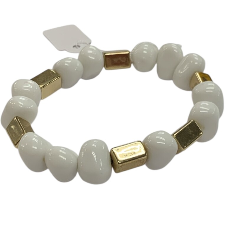 Plunder Bracelet, White/go, Size: None