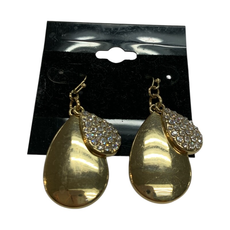 Earrings, Gold, Size: None