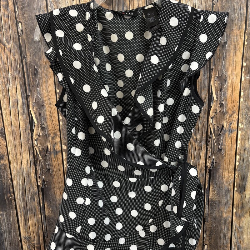 Black Polka Dot Top, Size: S