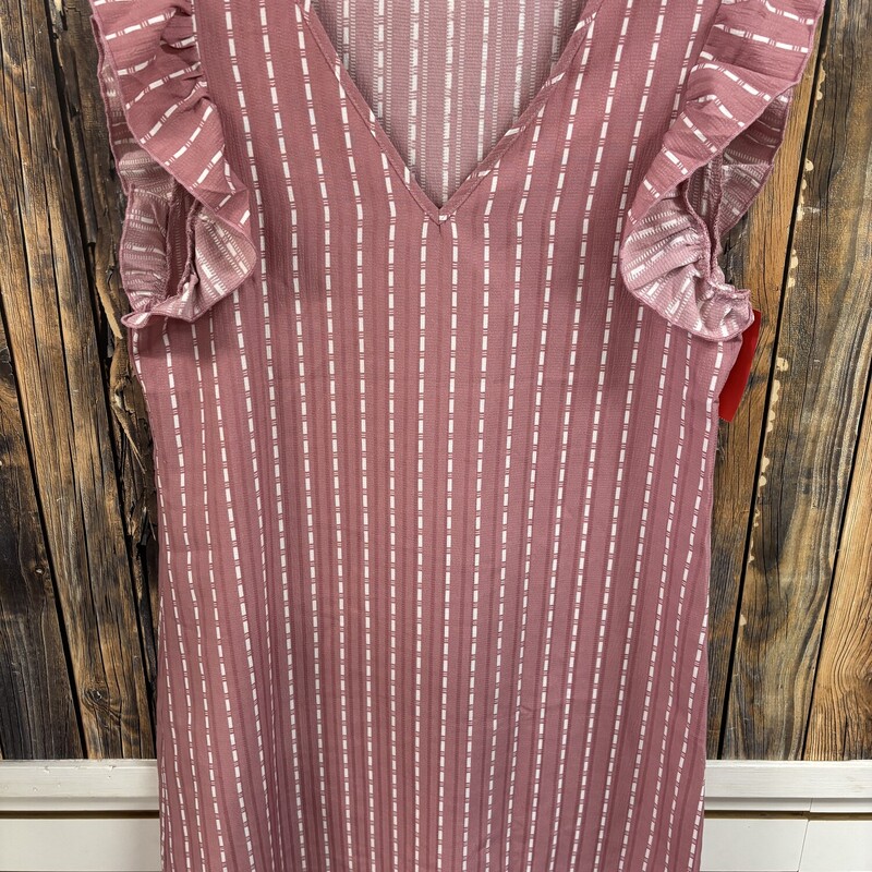 Pink & White Stripe Dress, Size: S
