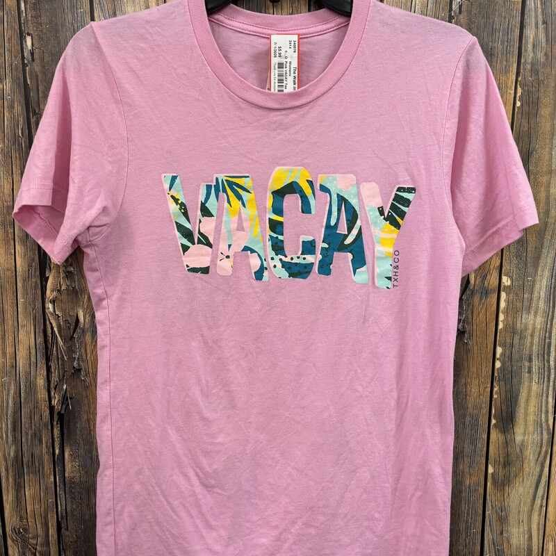 Pink VACAY Tee, Size: S