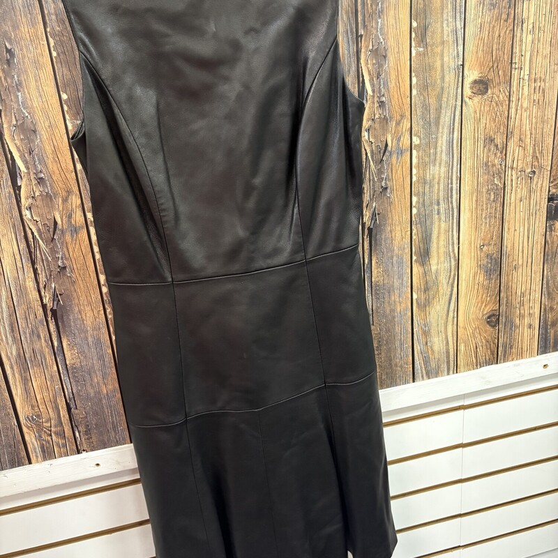 Black Faux Leather Dress, Size: 2