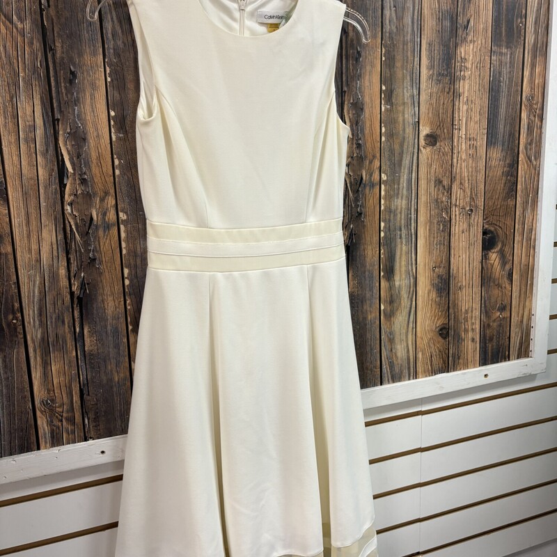 Cream Calvin Klein Dress, Size: 2