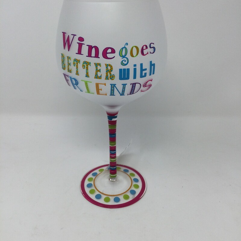 Frosted Wine Glass