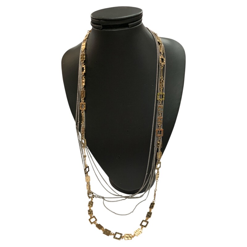 Necklace, Slvr/gol, Size: None