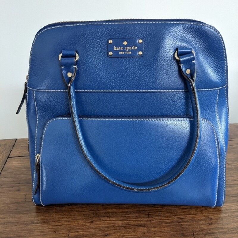 Kate Spade Wellesley Maeda Satchel Handbag
Blue Gold Size: 13 x 11.5H