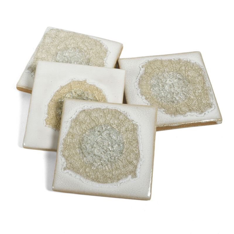 Set of 4 Dock Pottery Geode Coasters
Cream Clear Size: 4 x 4W
Retails: $45