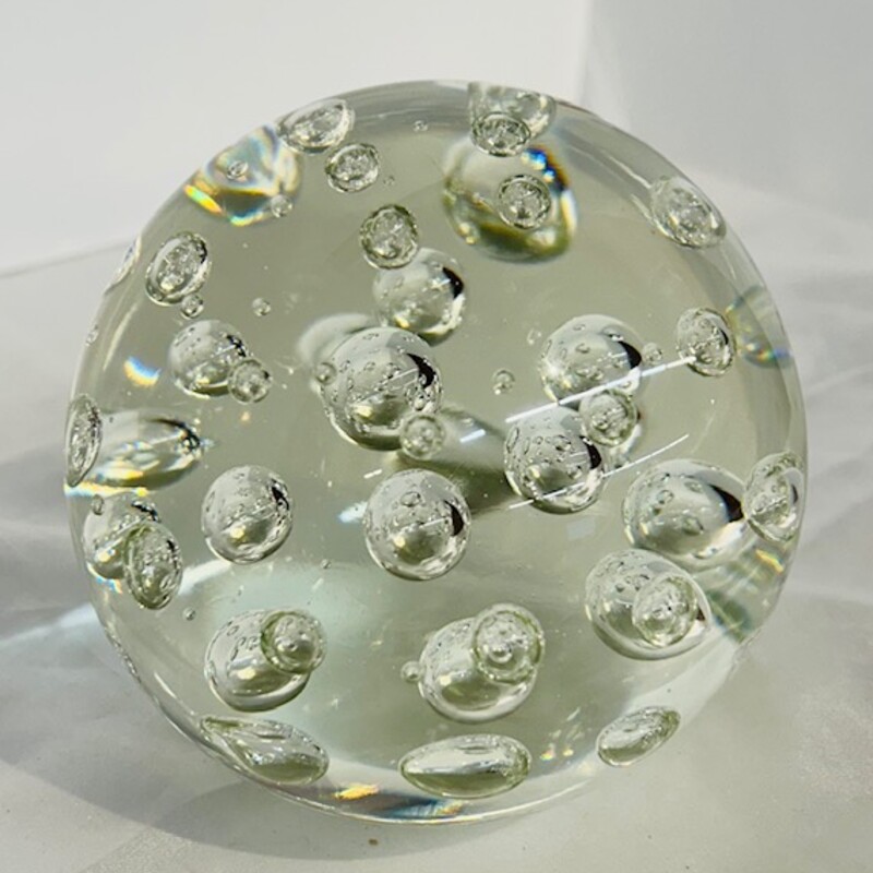 Bubble Glass Paperweight
Clear Size: 5 diameter
