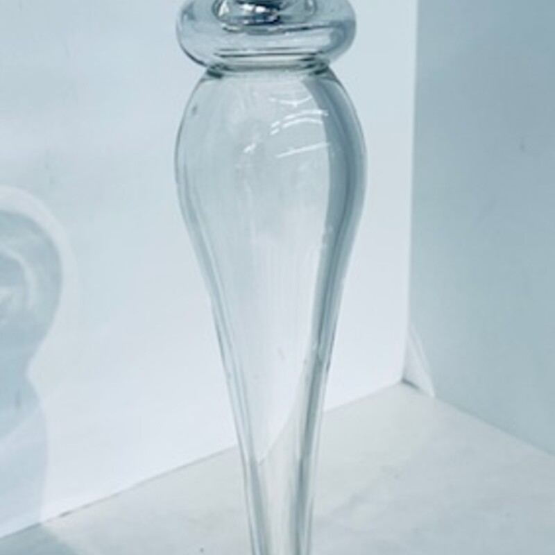 Thick Glass Tiered Candleholder
Clear, Size: 5x15.5H